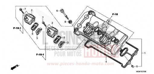 COUVERCLE DE CULASSE CB600FD de 2013